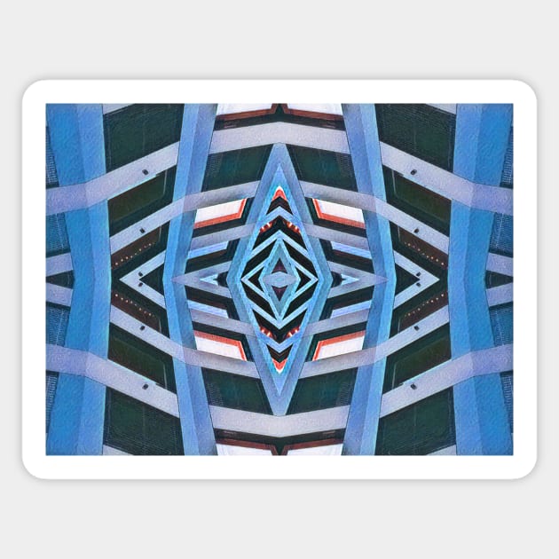 Blue Lines Pattern Sticker by Dturner29